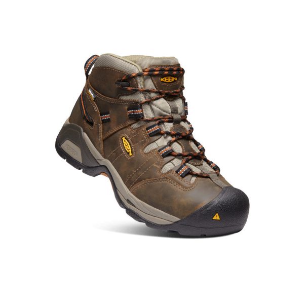 Men's Detroit XT Waterproof Boot (Soft Toe)  |  Black Olive/Leather Brown