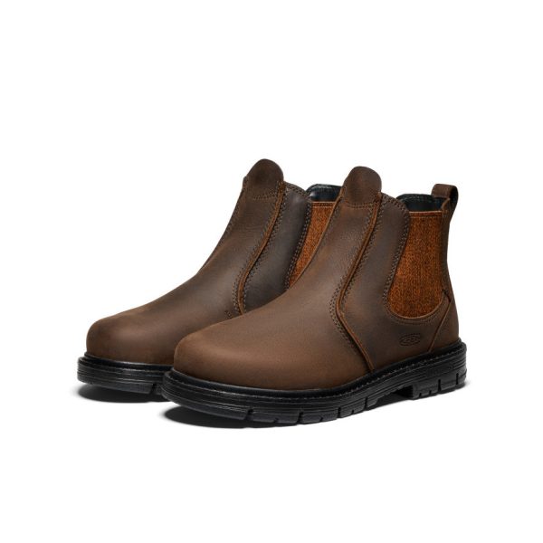 Women's San Jose Chelsea 90?? Heel Boot (Aluminum Toe)  |  Cascade Brown/Black