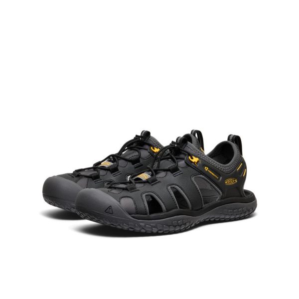 Men's SOLR Sandal  |  Black/Gold