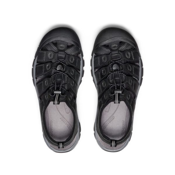 Men's Newport Leather Sandal  |  Black/Steel Grey