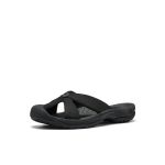 Women's Bali Leather Slide Sandal  |  Black/Black