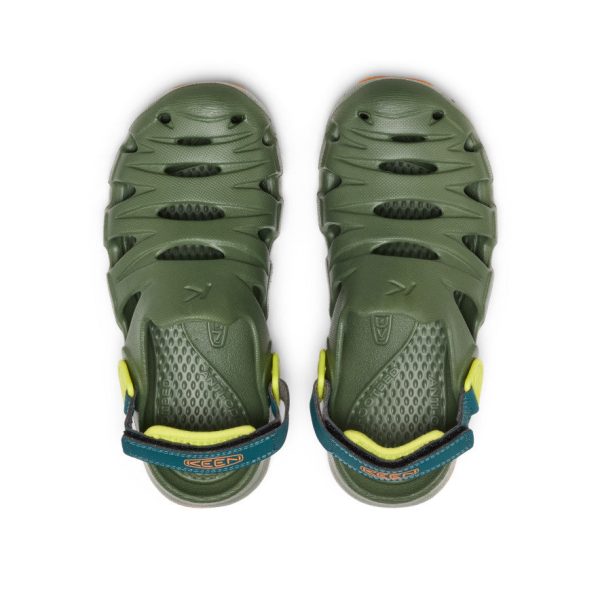 Big Kids' HyperFLT Clog  |  Bronze Green/Orange Peel
